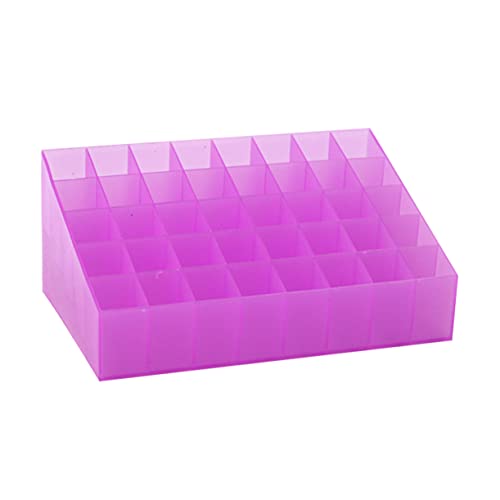 Alipis Caja de Almacenamiento para Pintalabios y Maquillaje 40 Ranuras Tamaño Mediano Color Morado Organizador de Cosméticos para Hogar y Tocador