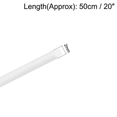 Image of uxcell ABS Styrene Plastic Round Bar Rod,5 /64 inch Dia 20 inch Length,White for Architectural Model Making DIY 10pcs