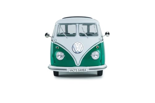 Solido VW T1 Samba 1962 1:18 Modelo Die-Cast Metal Verde/Blanco miniatura 2