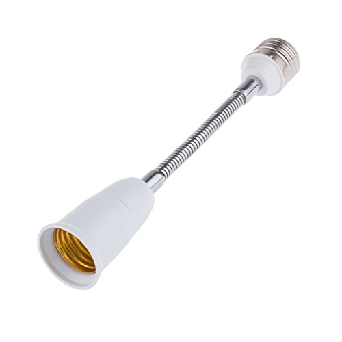 E27 Flexible Light Bulb Lamp Socket Adapter Extender/Adjustable Edison Bulb Socket Extension For Home Light Fixtures/Led Grow Light Socket Stand Etc (11.8Inch) #TOP6