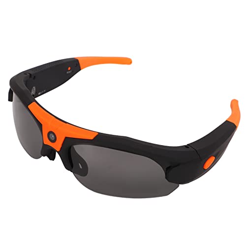FOTABPYTI Lunettes Vidéo, APP Link Camera Lunettes de 1080P WiFi Verres PolariséS pour Le Sport (Orange) Cover