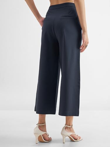Image of Tokyo Talkies Wide Leg Relaxed fit Cullotes |Ultra Soft, Elasticated, High Waist, Wrinkle Free Trousers |All Day Wear