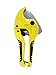 CRAFTEC Ratchet PVC Pipe Cutter, for Cutting Up to 1-5/8 inch PVC Pipe and PPR Plastic Hoses, Plumbing Pipe Tool, SK5 Steel Blade and Ergonomic Handle