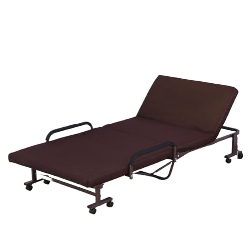 KIBONCY Cuna Reclinable Plegable con Reposabrazos Mínimo, Marco De Descanso Convertible Bidireccional, Superficie Portátil Ajustable For Dormir Siesta Al Mediodía, Alojamiento(75cm)