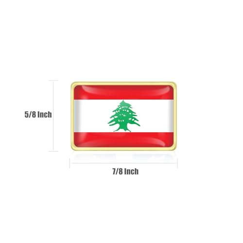 Image of 12 /Pcs Lebanon Flag Lapel Pins Bulk - Metal Lebanese Brooch Badge Souvenir