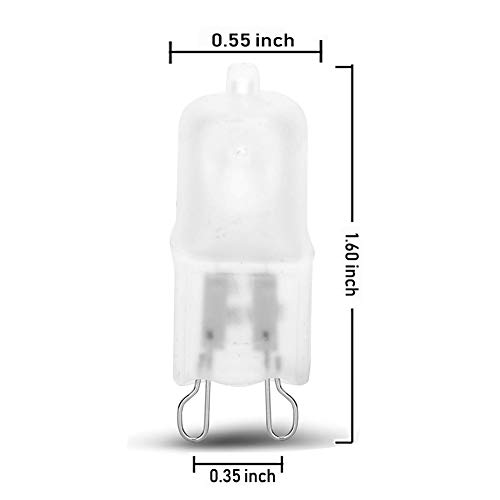 Deezio G9 Light Bulbs 60 Watt Jcd Base Bi-Pin 2700K Halogen Light Bulb For Accent Landscape Light, Frosted Lense(10Pack) #TOP1