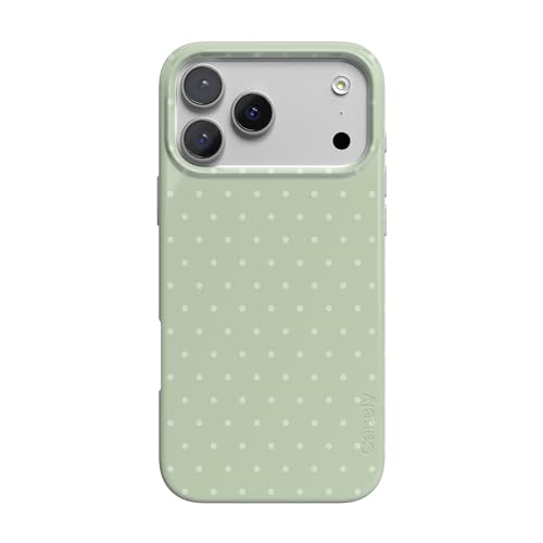 Casely iPhone 17 Pro Case | On the Dot | Green Polka Dot | Compatible with MagSafe | Classic Ultra Thin Design