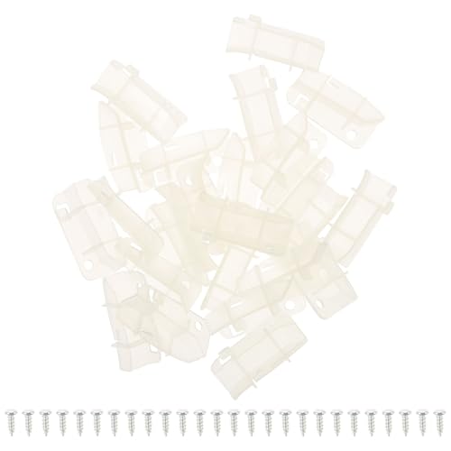 DIKACA 25 piezas Clips Giratorios para Lámparas de Techo Hebillas Plásticas Duraderas para Fijación de Pantallas Accesorio Compacto para Plafones de Salón y Dormitorio