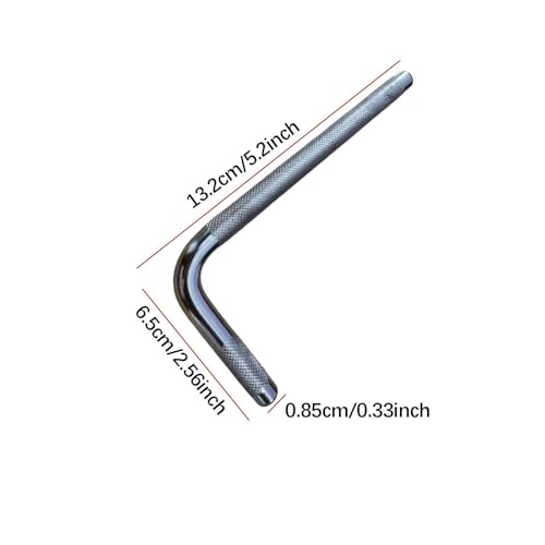 Abrazadera de montaje para batería, forma L, varilla, soporte para platillo, extensión y abrazadera, 5,20 x 2,56 pulgadas, hardware metálico portátil miniatura 6