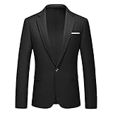 Men's Casual Slim Fit Suit Blazer Jacket One Button Lightweight Sport Coats Formal Dress Daily Busin