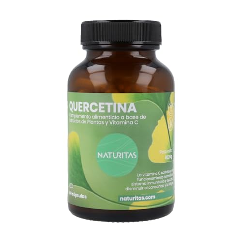 Quercetina 60 Cápsulas Naturitas Essentials | Disminuye el cansancio y la fatiga | Contribuye al funcionamiento normal del sistema inmunitario | Suplemento