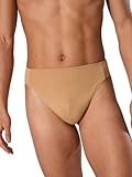 Capezio Men's Lined Thong Dance Belt Cinturón con Forro Frontal Reforzado, Natural, S (Pack de 3) para Mujer