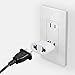 US Plug Adapter, European to USA Outlet Plug, 2 Prong American Wall Plug, Small EU to US Travel Adapter, Europe/Asia to USA/Canada Travel Power Plug Adapter, 4 Pack