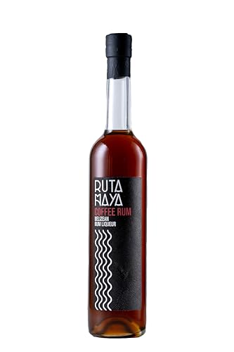 Ruta Maya Belizean Premium Coffee Rum - 70cl, 36% ABV - Infused with High-Altitude Roasted Coffee Beans - Deep, Intense Flavor with a Buttery Smooth Finish - 100% natural, No Addictive or Colorants