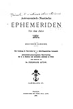 Astronomisch-nautische Ephemeriden (1891) (German Edition)
