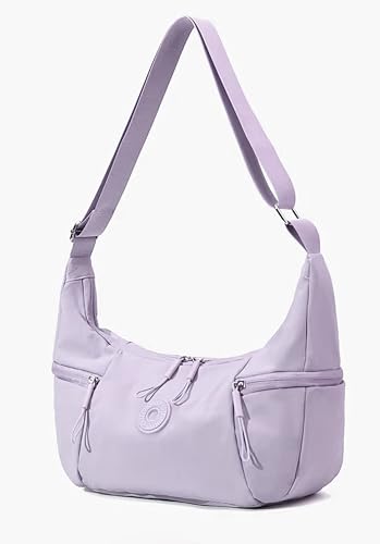 Image of WildHorn Nylon Shoulder Sling Bag for Women | Lightweight Crossbody Travel Bag with Multiple Zipper Pockets | Everyday Casual Handbag with Adjustable Strap (30 x 28 x 10 cm)