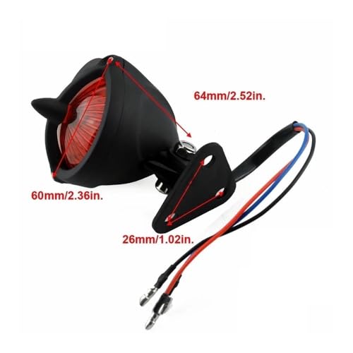 Feu LED rond arrière 12V haute visibilité pour customisation moto et chopper - 3