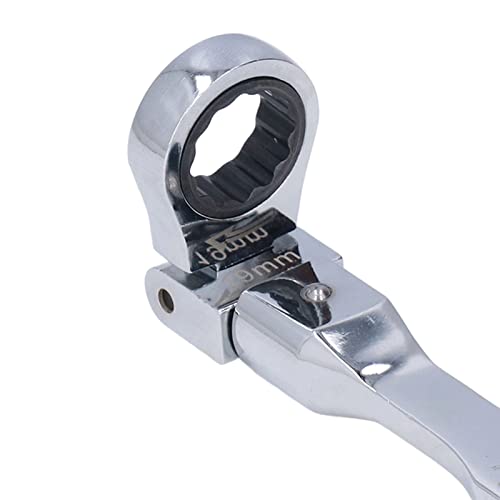 8 Piece Ratcheting Wrench Set Flex Head,180 ° Flex Head Ratcheting Wrench Set Alloy Steel Tool Set,Suitable For Repairing Cars And Fixing Mechanical Screws #TOP5