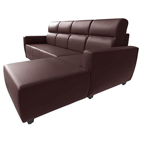 Image of Wakefit Sofa Set | 3 Year Warranty | Sofa 3 Seater, 3 Seater Sofa for Living Room, Wooden Sofa Set, 3 Seater + Right Aligned, Sofa for Living Room - Belize(Romance : Dark Fantasy)