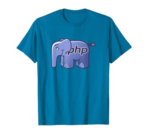 PHP Language Official ElePHPant Mascot Logo T-Shirt, Men, Sapphire Blue, X-Large