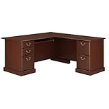 Bush Furniture Saratoga L Shaped Computer Desk in Harvest Cherry