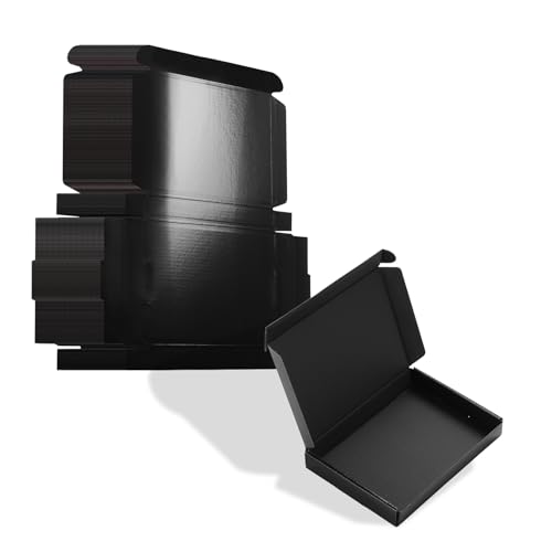 Image of ZBEIVAN 7x5x1 Black Small Shipping Boxes, 30 Packs Corrugated Cardboard Mailer Boxes for Packaging Small Business Mailing Gifts Wrap Boxes with Lids