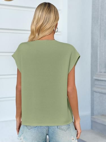 Image of GREAIDEA Womens Sleeveless Sweater Vest Crewneck Cap Sleeve Knit Tops Trendy 2026 Summer Spring Business Casual Shirts