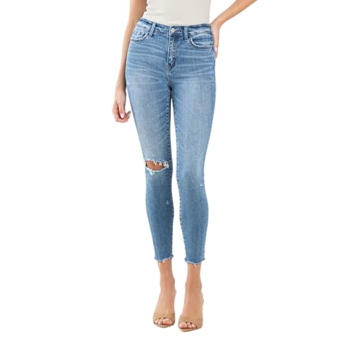 Flying Monkey High Rise Skinny Jeans Light Blue