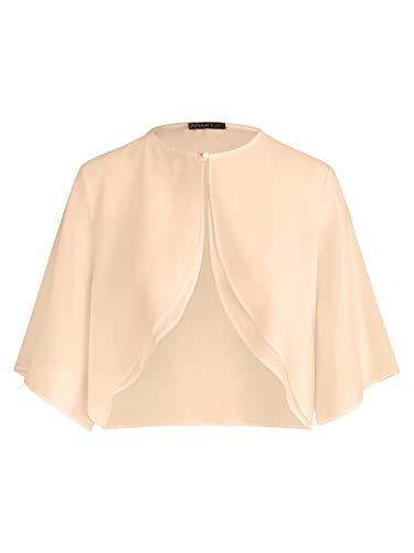 Bolero de chifón gasa rosa talla 44 chaqueta corta mujer fiesta boda
