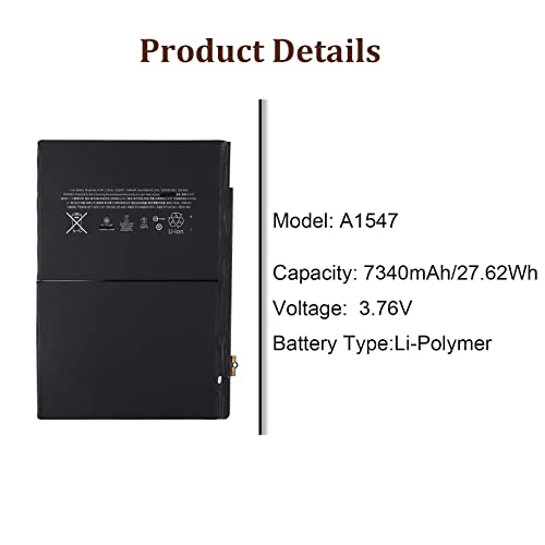 HIGHAKKU Batteria di ricambio A1547 compatibile