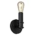 Eglo Lighting Eglo USA 204465A One Light Wall Sconce from Drucker Collection 5.12 inches, Black