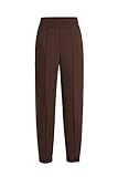 AFITNE Women’s Dress Pants High Elastic Waisted Stretchy Pull On Business Casual Pants Soft Comfy Work Office Slacks Cute Trendy Trousers with Pockets Brown 30' L