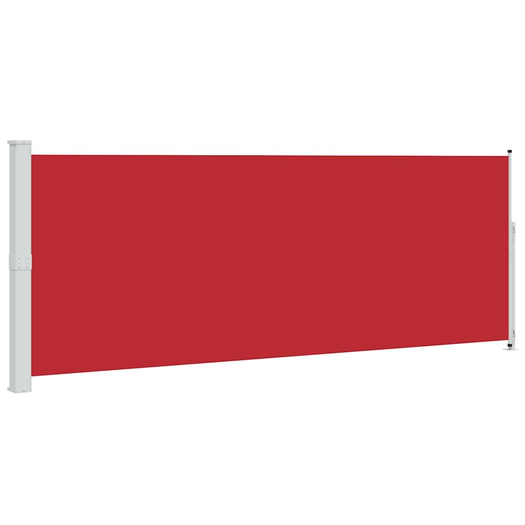 Store latéral extensible 180x500 cm rouge pour balcon et terrasse