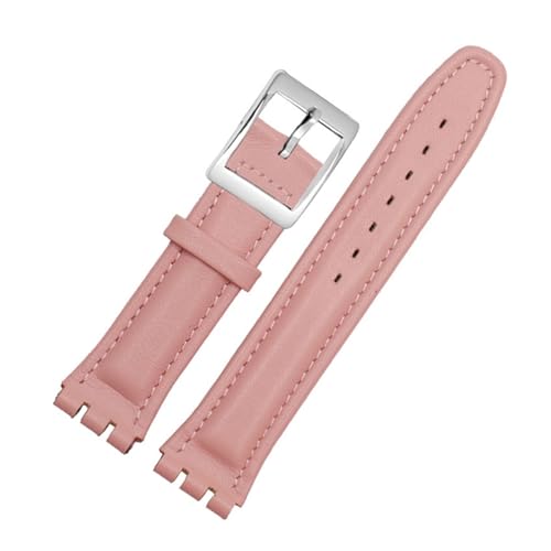 Bracelet montre cuir gaufré 17mm 19mm pour remplacer votre bracelet Swatch YIS414 usé