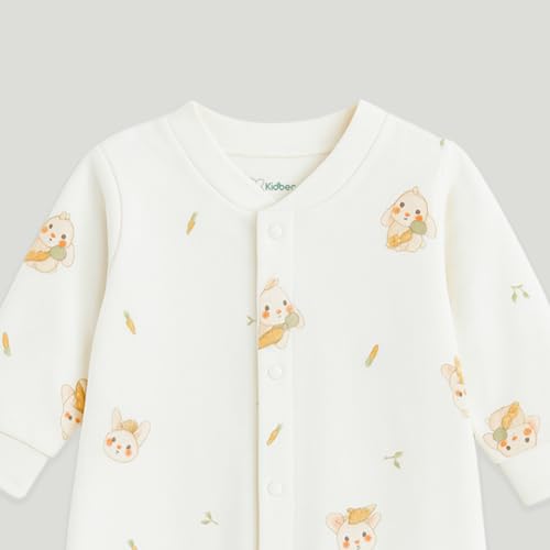 Image of Kidbea Soft Cotton Unisex Baby Onesie Romper | Cute & Multiple Prints Full Sleeve Sleepsuit for Infant | Comfortable Trendy Bodysuit
