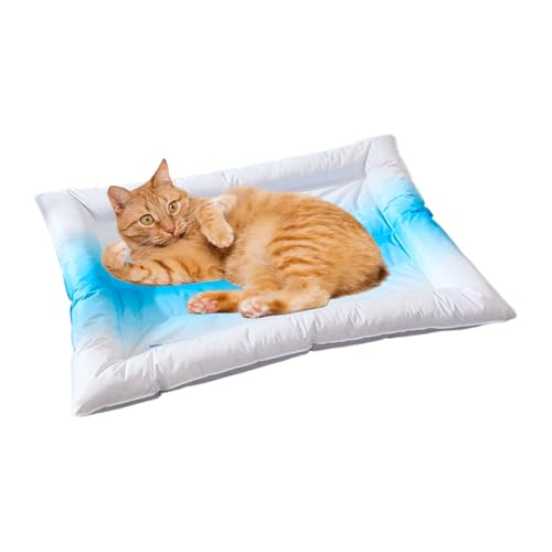 Gvblkq ジェル冷却 ドッグマット - 猫犬用 ひんやり冷却ジェル 睡眠マットレス | 持ち運び便利 暑さ対策ペット用品 芝生 ピクニック ビーチ 車内旅行用
