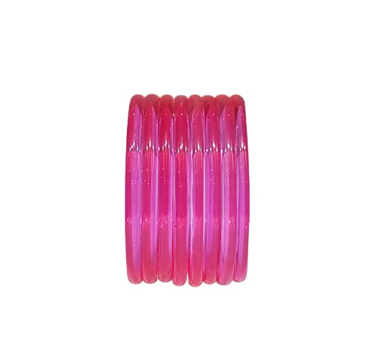 Image of Colorful Jelly Bangles Set of 8 - Transparent Candy Color Stackable Bracelets, Lightweight Fashion Accessories for Women & Girls