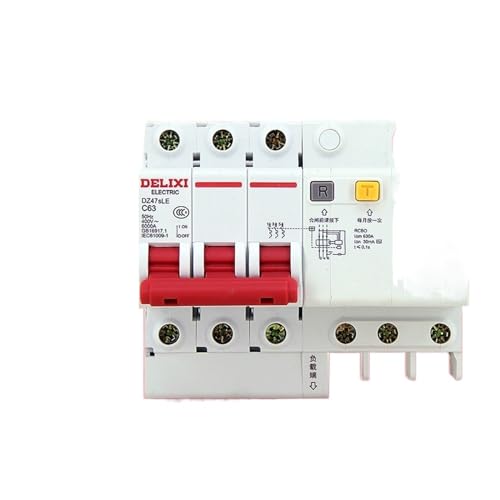 Disjoncteur de fuite triphasé DZ47LE boîtier robuste haute isolation 100A