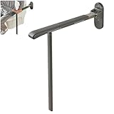 Barra Abatible Baño Minusvalido, Barra De Seguridad Para Baño Acero Inoxidable Rotación Vertical De 90 ° Con Función De Visión Nocturna,Soporta Hasta 200 Kg Para Ancianos Y Materna (Black)