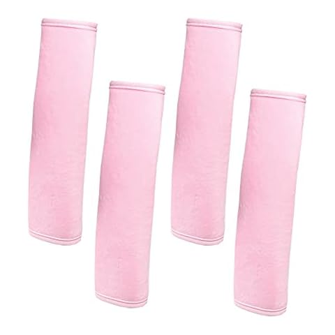 Seat Belt Pads, Car Seat Belt Pads, Seat belt Strap Cover, for Car Seat Belts, Backpacks and Handbags Protective Shoulder Pads, Pink, 4 Pcs Cover