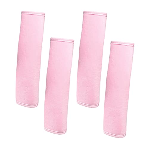 Almohadillas para Cinturones, Protección para Cinturones de Seguridad de Automóviles, Mochilas y Bolsos, Rosa, 4 Piezas