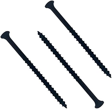 Carbon Steel Drywall Plasterboard Multipurpose Long Screws Black PH2 Bugle (Pack of 50) (4.2x100mm, 1)