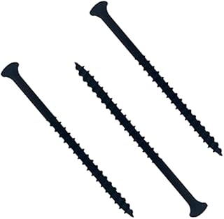 Carbon Steel Drywall Plasterboard Multipurpose Long Screws Black PH2 Bugle (Pack of 50) (4.2x100mm, 1)
