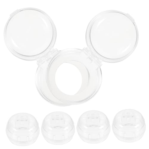 ERINGOGO 6 piezas Unidades Protectores Transparentes para Perillas de Estufa Gas Cubiertas Seguridad Infantil Fáciles de Instalar sin Herramientas Compatibles con Mandos Vitrocerámica y