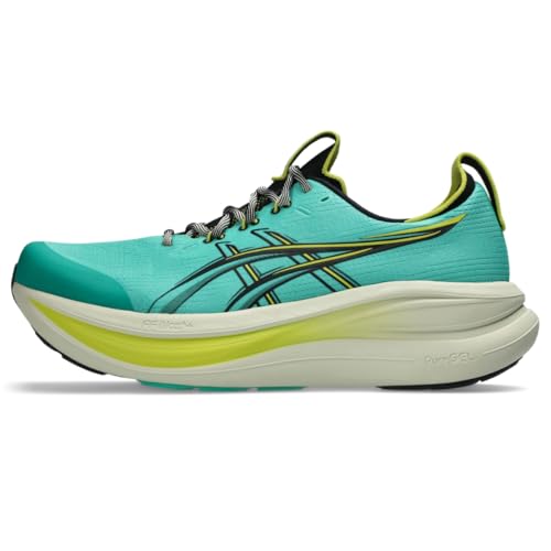 ASICS �����Y Gel-Nimbus 28 Tr, �I�[�����O���[��/�u���b�N�B, 30.0 cm
