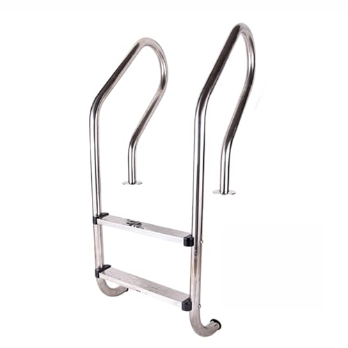 Escalera para piscina de acero inoxidable 3 peldaños 250 lb miniatura 1