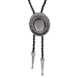 GelConnie Cowboy Hat Bolo Tie American Leather Necktie Western Rope Braided Necklace for Men, Women...