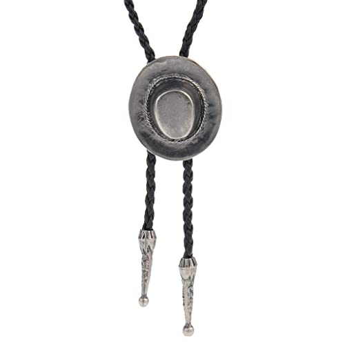 Image of GelConnie Bolo Ties for Men Women Western Cowboy Tie Mens Western Necklace Leather Necktie Gold Bolero Tie Cowboy Necklace