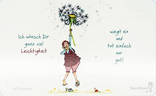 Sweetdesignbynala Frühstücksbrettchen Motiv von Barbara Freundlieb Wünsche Dir ganz viel Leichtigkeit