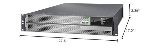 Image of APC Smart-UPS Ultra On-Line, 5000VA, Lithium-ion, Rack /Tower 2U, 208V, 2 L6-20R + 2 L6-30R NEMA outlets, Network Card, Extended runtime, W /rail kit - 2U Rack /Tower - 1.50 Hour Recharge - 208 V AC Inpu